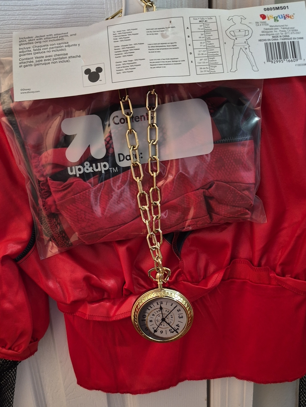 Disney Red "Rise of Red" Inspired Kids Costume Top with Black Mesh Sleeves - Picture 4 of 6